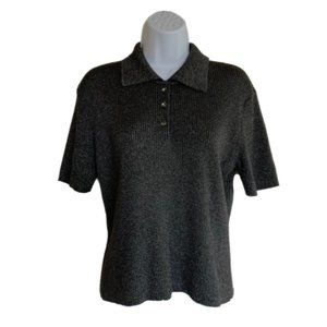 Black Collared Top - Dana B and Karen